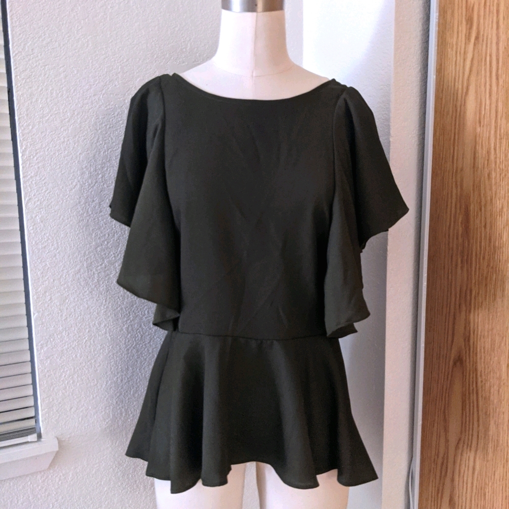*SOLD* Aftermarket High-Low Peplum Blouse